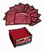 Saree Cover 12 Pcs Set in Maroon Quilted Satin, Extra Large Quilted Satin Saree Cover RS.1239.00
