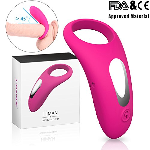 Preisvergleich Produktbild Wasserdichter Vibrierender Penisring, Drahtloser Wiederaufladbar Leistungsstark Vibration Cockring Männer Vibratoren Mit 9 Vibrationsmodus Elastizität Penisringe Set Für Mann Und Paare, Ø 30 Mm Rosa