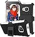 Produktbild Nnopbeclik HTC One M9 Hülle, Dual Layer Rugged Armor stoßfest Handy Schutzhülle Silikon Tasche für HTC One M9 - Weiß + 1x Display Schutzfolie Folie