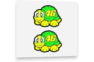PIGGYSTICKERS Valentino Rossi adhesivo tortuga 2012 vinilo 5cm x2