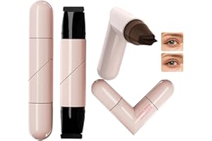 Baorder 2-Piece Black & Brown Eyeliner Stamp Set, Double-Ended Marker Gel Eyeliner Stamp, Long-Lasting Waterproof Quick-Drying Natural Smudge-Resistant for Beginners