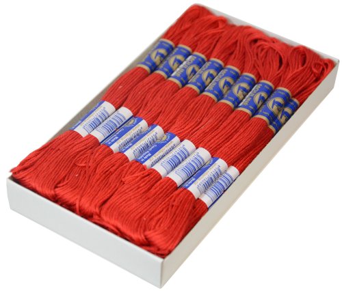 1 Docke Stickgarn / Sticktwist 100 % Baumwolle #3292 True Red