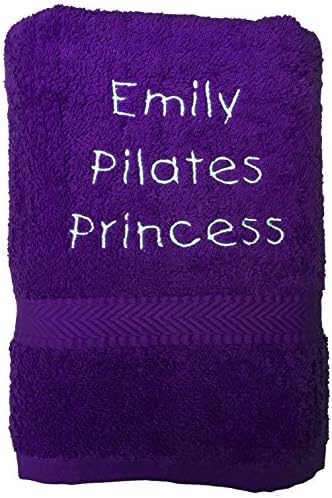 Spoilt Rotten Purple Personalised With White Embroidery Gym Sweat Towel Great Gift For Fitness Freaks.Zumba, Yoga, Gym Wipe Down sweat Towel