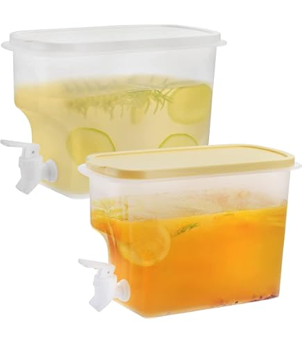 3L PETG Fridge Water Dispenser – Clear, Portable, With Spigot & Sturdy Handle, Leak-Proof, For Cold Water Storage, Camping, Parties, Travel (Fits Most Fridge Doors)