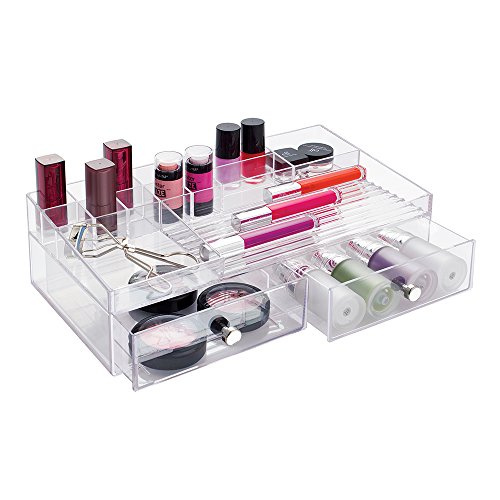 InterDesign 37460EU Clarity Kosmetik-Organizer mit 2 Schubladen, durchsichtig - 2