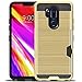 Produktbild TAITOU LG G7 TinQ/G7+ G710EM Case, Wiredrawing Design Combined Armor Slim Cover[Credit ID Card Slot] Awesome Super Hybrid Double Layers 2 In 1 Superlight Thin Armour Phone Case for LG G7 TinQ Gold
