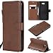 Produktbild NewTH Galaxy J7 Prime/SM-G611 Hüllen Neu Geldbörse Flip Portemonnaie aus Leder mit Ständer Feature Card Slots Cover für Samsung Galaxy J7 Prime/SM-G611(Braun)