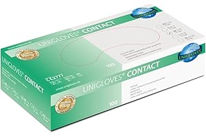 UNIGLOVES - Passgenaue CONTACT® sterile medizinische handschuhe aus Nitril | Puderfrei & latexfrei | hohe Festigkeit & Haltbarkeit | Untersuchungshandschuhe | 100 Stück | Einmalhandschuh M