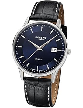 Regent Herren-Armbanduhr Analog Quarz One Size, blau, schwarz/blau