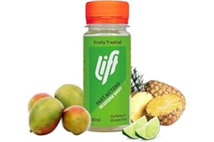 Lift Fast-Acting Glucose Energy Juice Shots, Tropical, 12 Pack of 60 ml Bottles