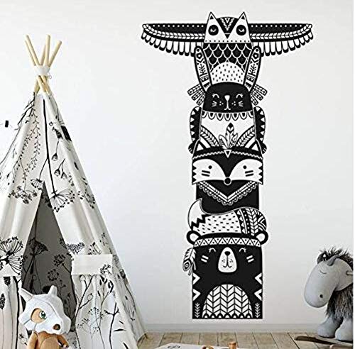 Preisvergleich Produktbild Handwerkliche Wandaufkleber Wandbild Wandaufkleber Kinderzimmer Kinderzimmer Dekor Tribal Animal Friends Tribal Wandkunstwand 57X102 Cm