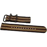 DaLuca Uhrenarmband, Nato-Armband in Militäroptik, aus ballistischem Nylon, 2-teilig, Goldfinger, PVD-Schließe: 18 mm.