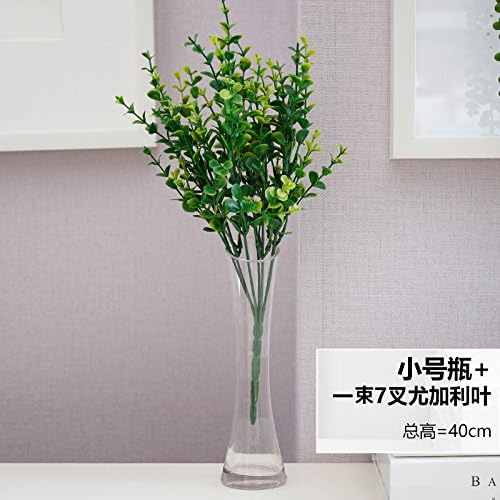 Maivas Vase Thin Waist Glass Transparent Single Flower Desktop Decoration,