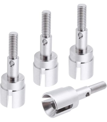45 Steel RC Drive Shaft Dogbone Set - 77mm Length For 1/10 Scale Model Cars (HSP, Wltoy, Redcat Compatible)