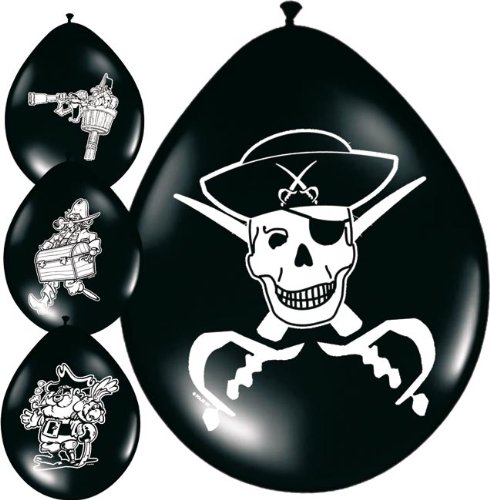 Luftballons "Piratenschätze" 8er Pack