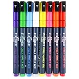 Stationery Island Chalk Pens W30 3mm Fine Bullet Nib - Wet Wipe Erase Chalk Markers Pack of 8 Colours