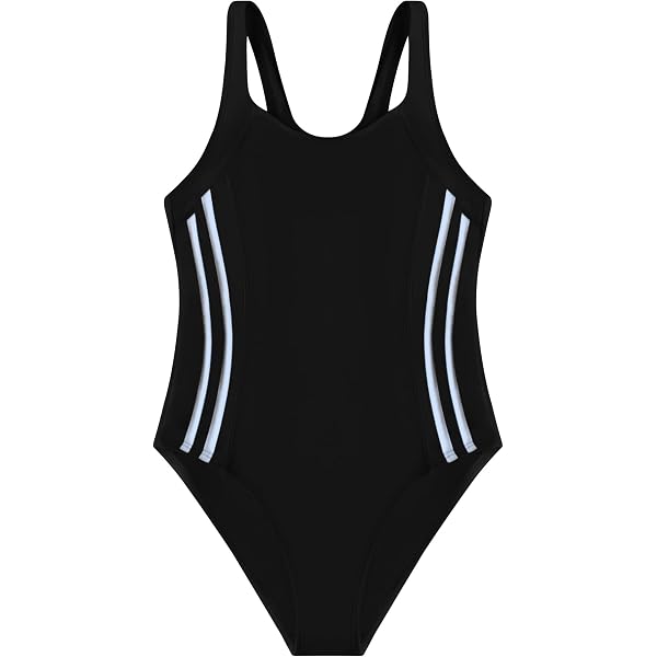 Maillot de bain surf 1 pièce bretelles croisées fille, Caly zuma bleu