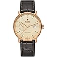 Rado Coupole Stainless Steel Swiss Automatic Dress Watch with Leather Strap, Brown, 20 (Model: R22879315), Brown/light