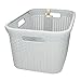 Produktbild Curver Wäschekorb Rattan Style 45L 59x38x26cm hellgrau Wäsche Korb Wäschebehälter Transportkorb Kunststoff