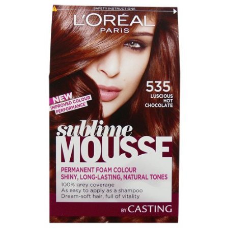 L'Oreal Sublime Mousse Permanent Foam Hair Colour Number 535, Luscious Hot Chocolate