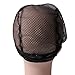 Nylon Hair Wig Weaving Cap Snood Net Stretch Mesh Liner Breathable With Ear Wings - Black