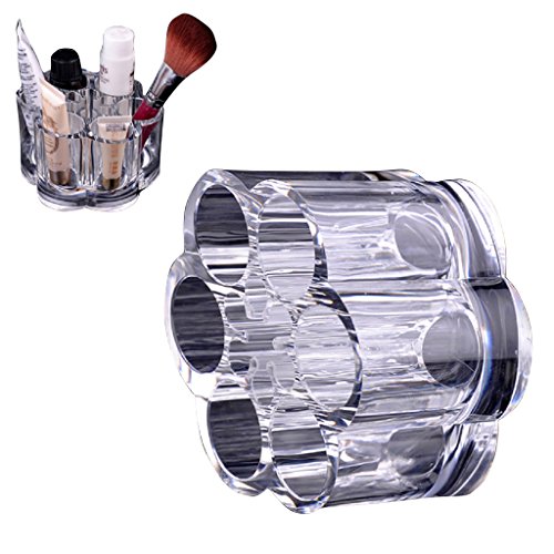 JACKY Clear Acrylic Shaped Cosmetic Lipstick Brush Holder Makeup Case