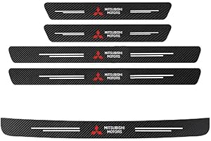 WACDXST 5 Stück Auto Einstiegsleisten Schutzfolie, für Mitsubishi ASX 2015-2020 Lackschutz Kohlefaser Aufkleber Kantenschutz Styling Tuning Zubehör