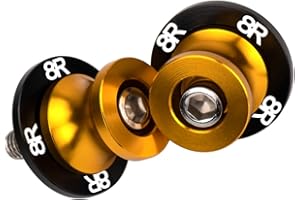 MotHeartCNC M8 Paddock-Ständer Bobbins für GSX-8R 2023-2024 Motorrad Bobbins Spulen für den Paddock-Ständer m8 Motorrad Bobbins gsx-8r Zubehör (Gold)