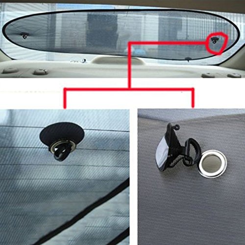 Preisvergleich Produktbild Swiftswan 50x100cm Auto Hinten zurück Fenster Sonnenschutz Sonnenschutz Visier Abdeckung Mesh Schild (Farbe: Schwarz)