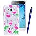 Produktbild Yokata Samsung Galaxy J3 J300 J310 (2016 / 2015) Hülle Transparent Glitzer Weiche Silikon Handyhülle Schutzhülle TPU Handy Tasche Schale Etui Weich Silicone Bumper Ultra Dünn Slim Schlank Durchsichtig Handytasche Glitter Bling Motiv Muster Premium Kratzfest Clear Backcover Schutz für Samsung Galaxy J3 J300 J310 (2016 / 2015) Case Cover + 1 x Kapazitive Feder - Flamingo