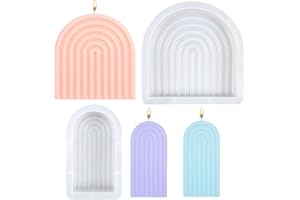AUGESAK Molde de Silicona en Forma de N para Velas - Moldes 3D de Puentes de Arco Iris para Fundición y Manualidades - Decoraciones para el Hogar