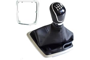 Cakievro 5 6 Speed Gear Knob Lever Manual Fit for Ford Focus 2009-2011 (Black 5S)