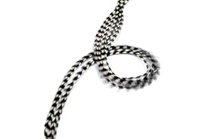 ‎ONE FINE DAY FEATHERS 5 Feder-Haarverlängerung, echte Federn, 22-28 cm mit Ringen/Schlaufen (Grizzly)