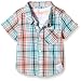 Pumpkin Patch Baby-Boys Mock Toucan Check Plain Shirt, Blue (Anchor Blue), 6-12 Months