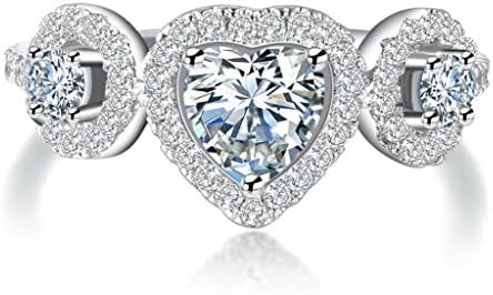 women anniversary finger ring lady jewelry love silver plated ring hot heart valentine's day gift women CZ zircon wedding band