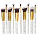 Nestling®10PCS Professional Premium Foundation Blending Blush Eyebrow Cosmetics Brushes Makeup Set, Golden White