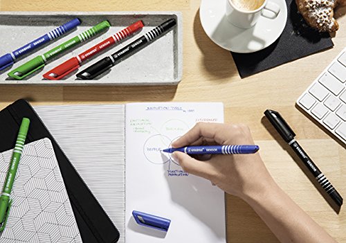 Fineliner – STABILO SENSOR – 8er Etui – schwarz, blau, lila, grün, hellgrün, türkis, pink, rot - 4