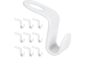 Sheryl&Rain 60Pcs Clothes Hanger Connector Hooks, Space Saving Hanger for Closet Organiser, Space Saving Coat Cloth Connectors Hangers Hooks for Wardrobes, Clothe Hangers Spaces Savers- White