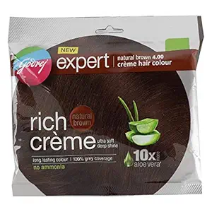 Godrej Expert Creame Natural Brown Hair Colour Cream 20 gm Pouch
