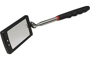 MC POWER McPower Outil de rétroviseur télescopique avec LED 28 à 80 cm, Miroir 40 x 65 mm