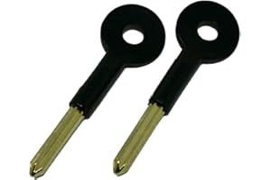 2 x fiXte Universal Brass Bolt Key Security Rack Door Star Key Lock for Doors and Windows 80mm Key Length 30mm