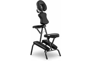 PHYSA WELLNESS & LIFESTYLE physa Silla De Masaje Plegable Sillón De Cosmética MONTPELLIER BLACK (Estructura de acero, Tapicería en PVC, Hasta 130 kg, Negro)