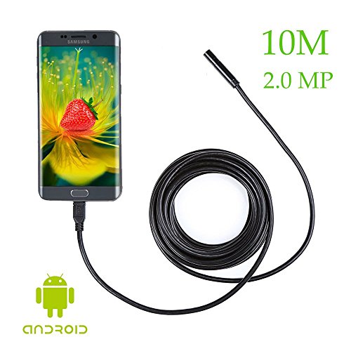 Preisvergleich Produktbild 2,0 MP 720P Android Inspektionkamera mit 10M Kable & 6 LEDs wasserdichte 8,5mm Endoskop-Kamera kompatibel Samsung Galaxy S5 S6 S7 Note 3 4 5 6
