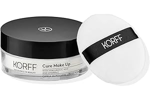 Korff Cipria in Polvere Perfezionante, Polvere Trasparente, Fissa il Make Up, Uniforma l'incarnato, Finish Matt, con Acido Ialuronico e Vitamina E, Confezione da 9 g