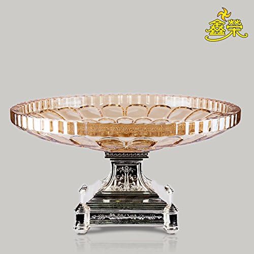 The Golden Apple Society High Class Italian Cut Clear Glass Serving Plate/salad/food Bowl,Limited Edition Serveware