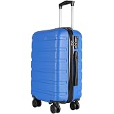 T-LOVENDO.ES Maleta de Viaje Cabina 55x40x20- Equipaje de Mano- 4 Ruedas giratorias- Material ABS Ligero- Semir&iacute;gida- Candado