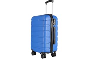 T-LOVENDO.ES Maleta de Viaje Cabina 55x40x20- Equipaje de Mano- 4 Ruedas giratorias- Material ABS Ligero- Semirígida- Candado o Cerradura combinación- Asa telescópica- Trolley