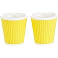 Les Artistes 3 fl.oz Corrugated Cups - Pantone 116 C, Set of 2