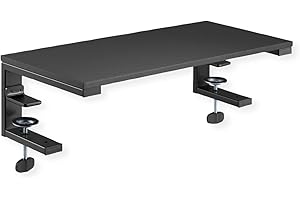 ROLINE Duże, elastyczne przedłużenie biurka, kolor czarny