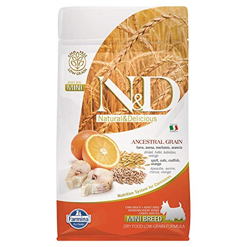 N&d low grain N& d Low Grain Mini con merluzzo e Arancia Secco Cane gr. 800, Multicolore, Unica